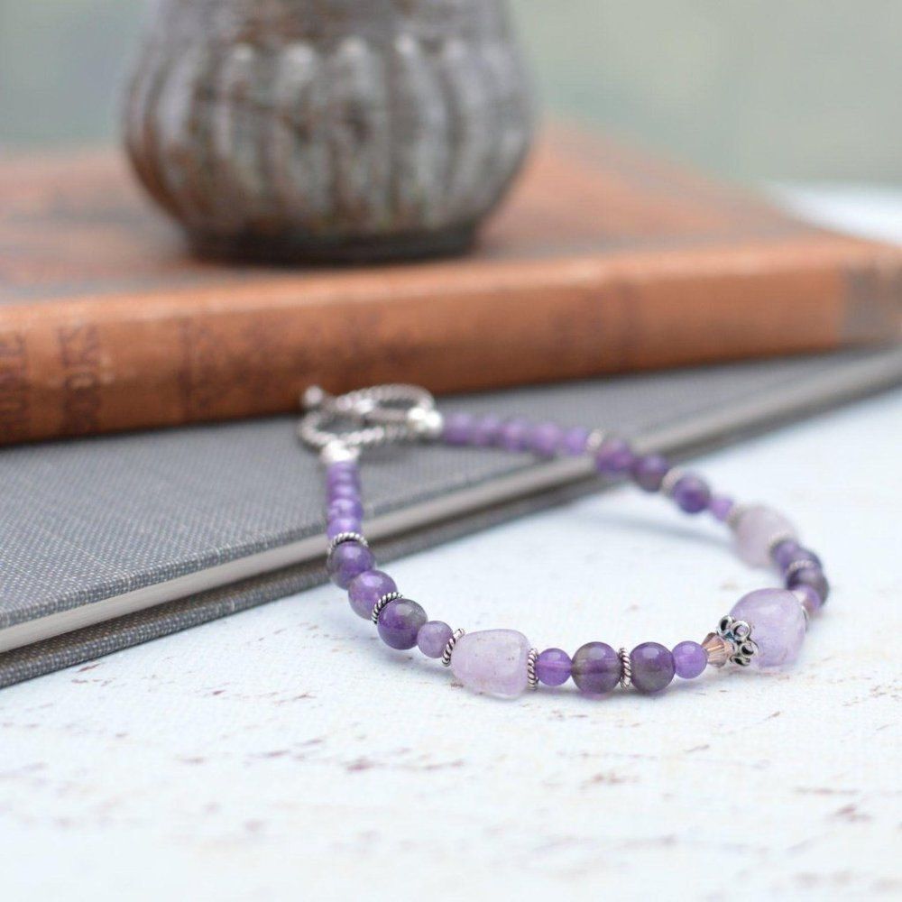 Amethyst and Sterling Silver Bracelet